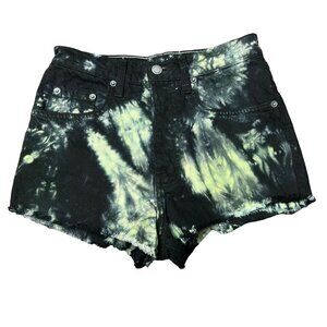 Carmar Jean Shorts Size 24 Waist Button Fly Denim Tie‎ Dye High Rise Waist